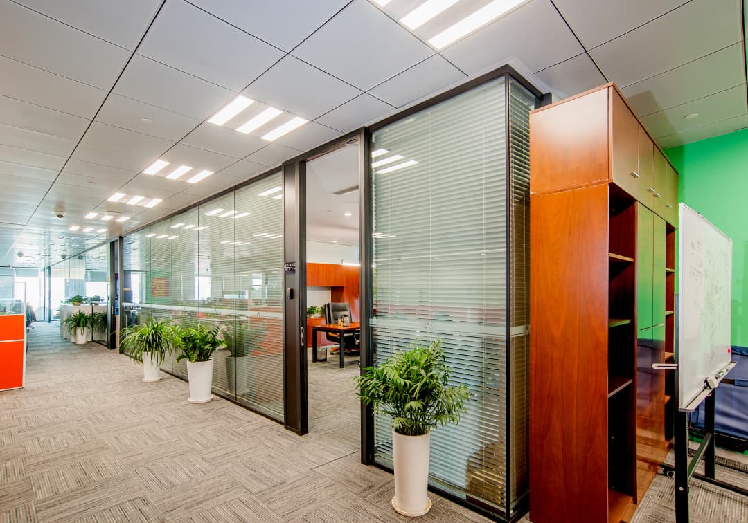 Office Aluminum Partitiion Glass Partition Walls Sound Proof